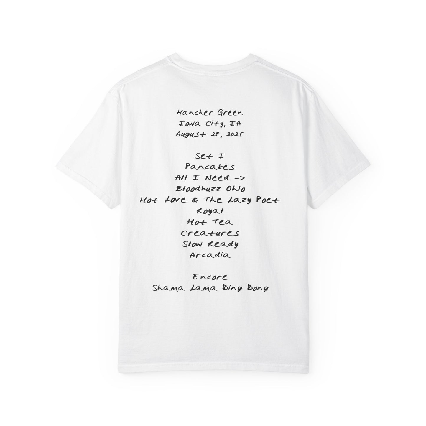 Iowa City 2025 Setlist Gooooose Shirt