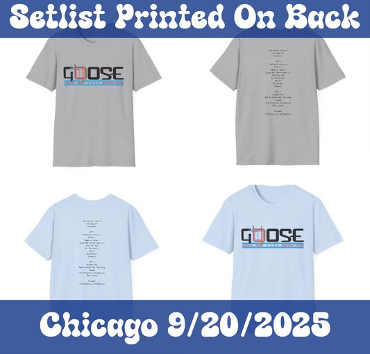Goooose Chicago 2025 Setlist Shirt